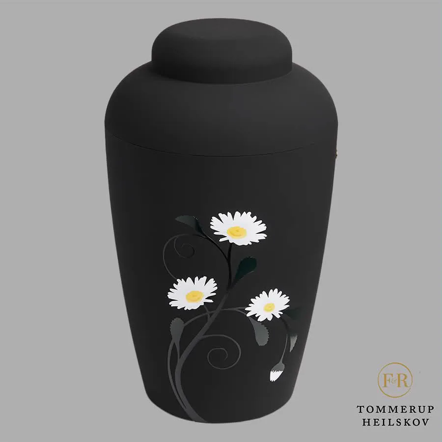 Soft Urne Sort med Margueritter
